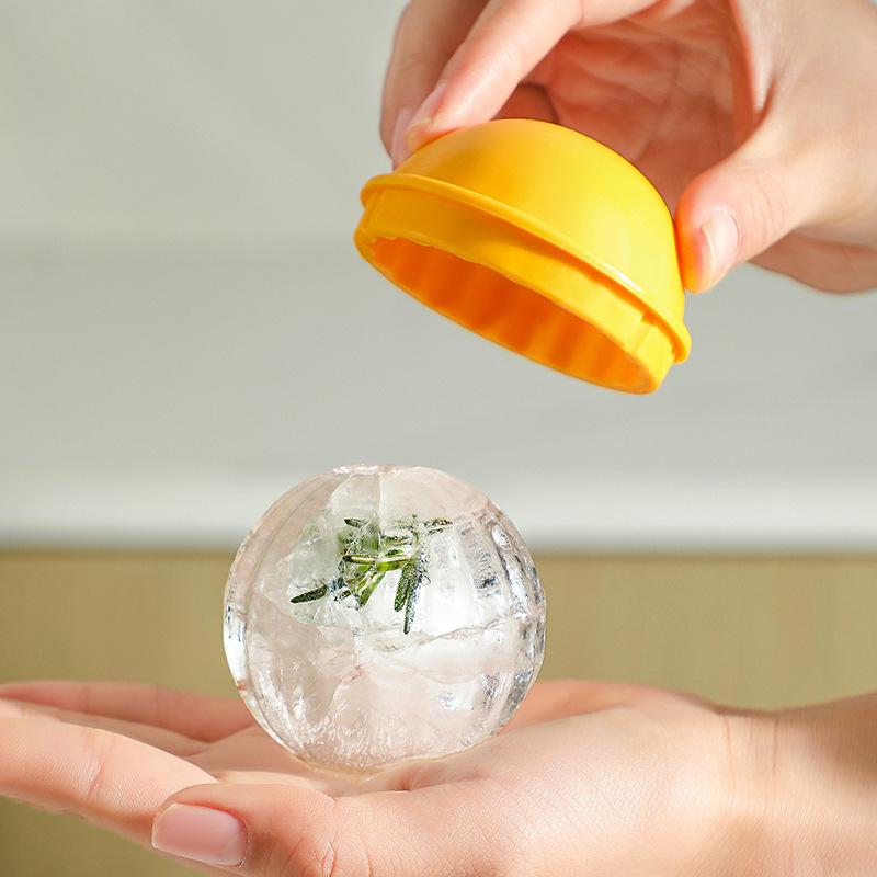 Ice Hockey Maker Round Whiskey Quick-frozen Ice Box Household Large Round Ball Ice Grid Plastic Ice Cube Mold
