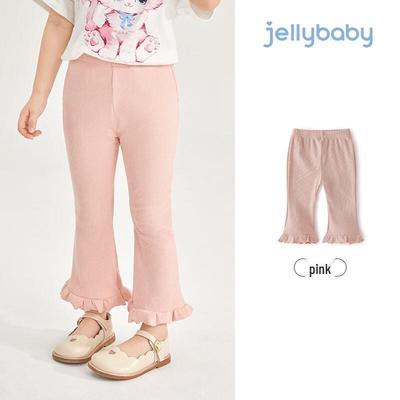 JELLYBABY Girls' Lightweight Flared Cropped Leggings