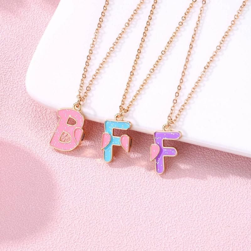 Heart Splicing Good Friend Necklace Set Fashion Clavicle Chain for 3 Girl Sister
