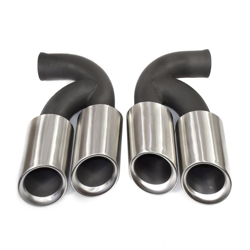 Quad Car Exhaust Tip For Porsche Cayenne 958 2011-2014 304 Stainless Steel Muffler Tip Nozzle Tailpipe Exhaust System Tuning Tip