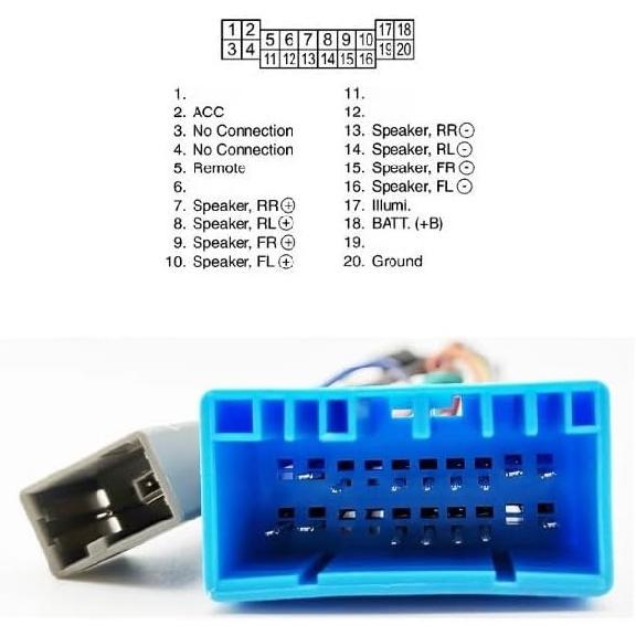 Radio Wiring Harness 16 Pin Plug to 20Pin Connector Cable Adapter for Suzuki for Grand Vitara for Honda for CRV for Accord for Civic for Acura MDX