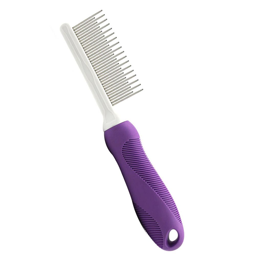 Detangling Dog Comb Long and Short Stainless Steel Teeth Removes Tangles and Knots Pet Grooming Comb for Dogs Cats Comb