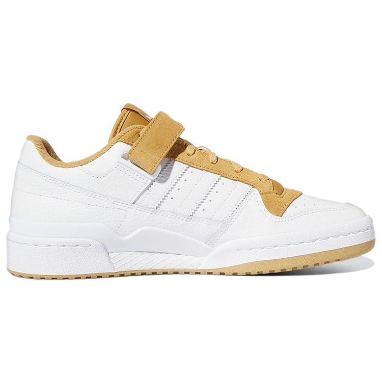 Adidas Originals Forum Low Leather Casual Versatile Velcro Lightweight Durable Low-Top Skate Shoes Unisex Sneakers White Brown GX9399