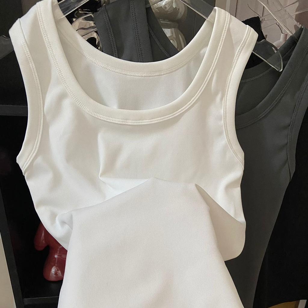 Klein bretelvest dames buitenkleding basis binnenhoes borst brede schouderband yogatop Amerikaans vest zonder borstkussen