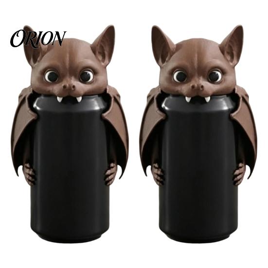 Vampire Cat Drink Stand 3D Printed Bat Can Holder, Funny Cartoon Beverage Organizer for Desk Standard Soda Cans, Halloween Desktop Decor, Novelty