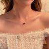 Red Cherry Pendant Necklace Earrings 2pcs Set Women's Fashion Fruit Necklace Earrings Jewery Set For Party Wedding Girls Gifts