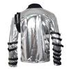New : Michael Jackson Bad Era Silver Jumpsuit. Retro Rock Star Stage Performance Bodysuit & Top