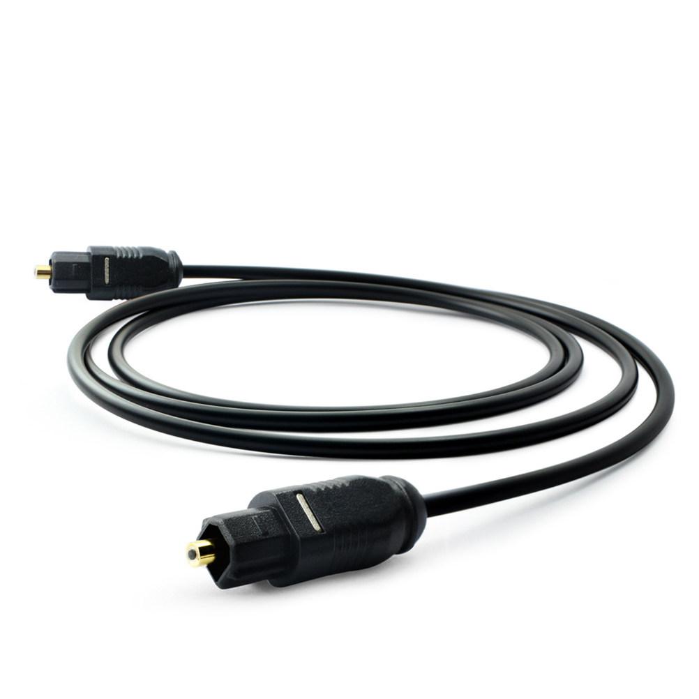 Black 100Cm Optical Fiber Cable Digital Audio Cord for Spdif Dvd Cd Minidisc High Fidelity Sound Durability