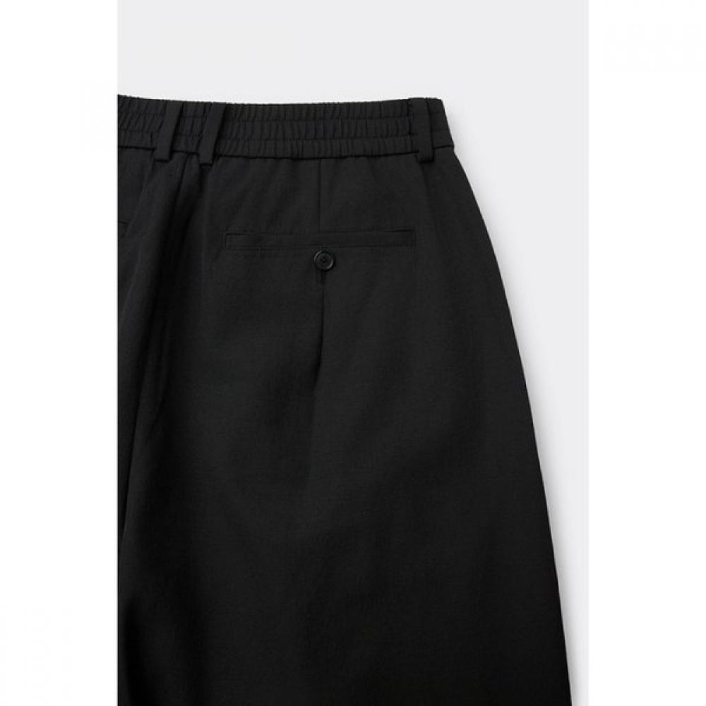 Customellow Black Baggy Pants Two Tuck C9pam26301bkx