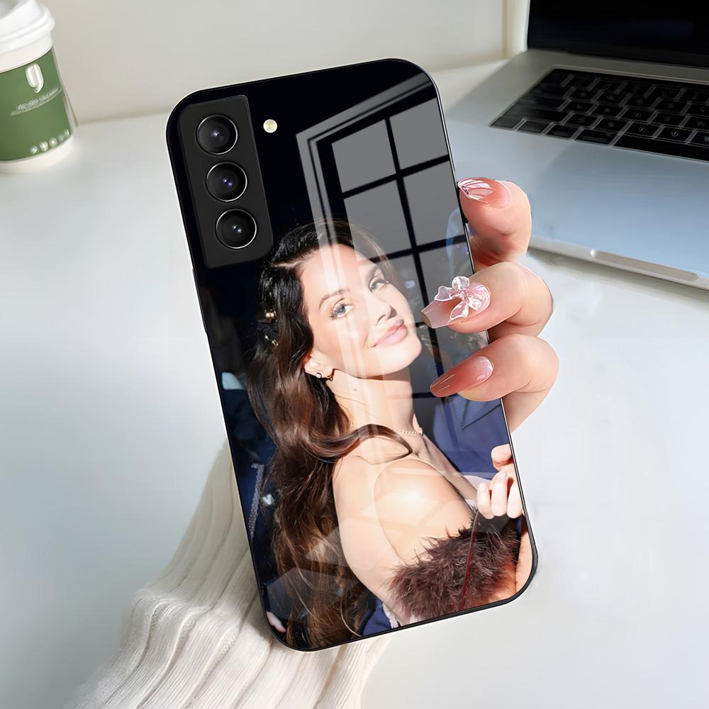 Lanas-w-Del-R-Rey Phone Case For Samsung S26 S25 S24 FE S23 S22 S21 Plus S20 Ultra Note20Ultra Black Glass Cover