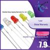 3mm & 5mm Multicolor LED Diode Pack: Red, Green, Yellow, Blue, White - Straight Plug Lamp Beads Components.