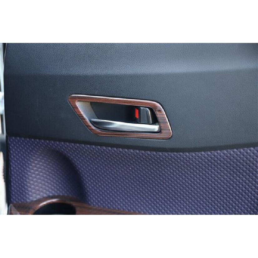 Peach Wood Inner Door 2018- For Toyota C-HR CHR Handle Cover Decor Frame 4*