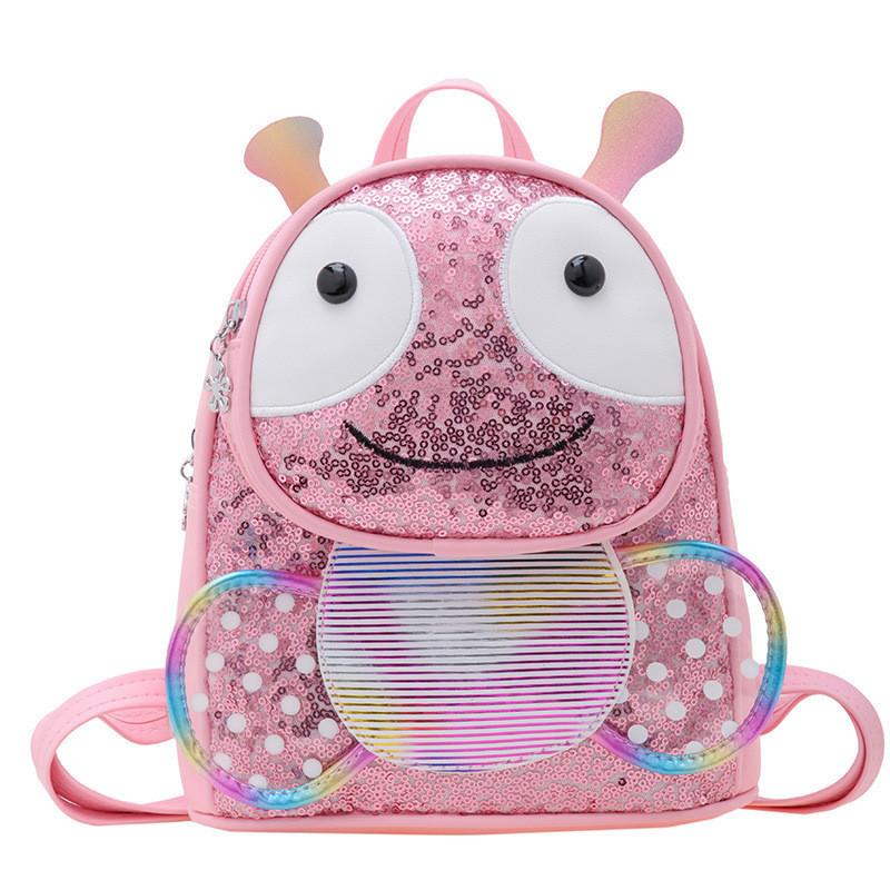 Cute Cartoon Animal Sequin Backpack For Kids Trendy Stylish And Breathable RosePink