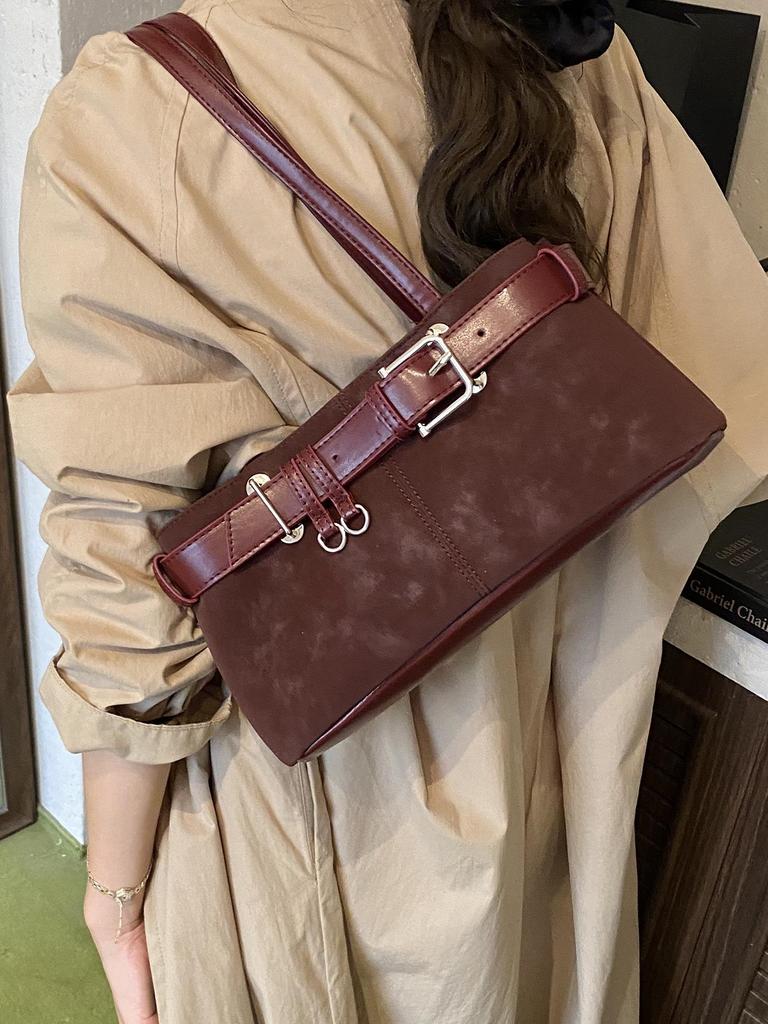 2025 Elegant Retro Suede Shoulder Bag: Women's Fashionable High-End Handbag for Autumn & Winter