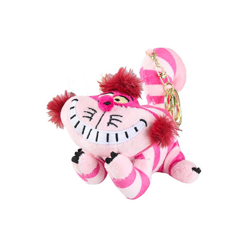 Alice In Wonderland Kawaii Cheshire Cat 16cm Toy Backpack Pendant Decor Keychain Cute Dolls Girls Toys Birthday Gifts