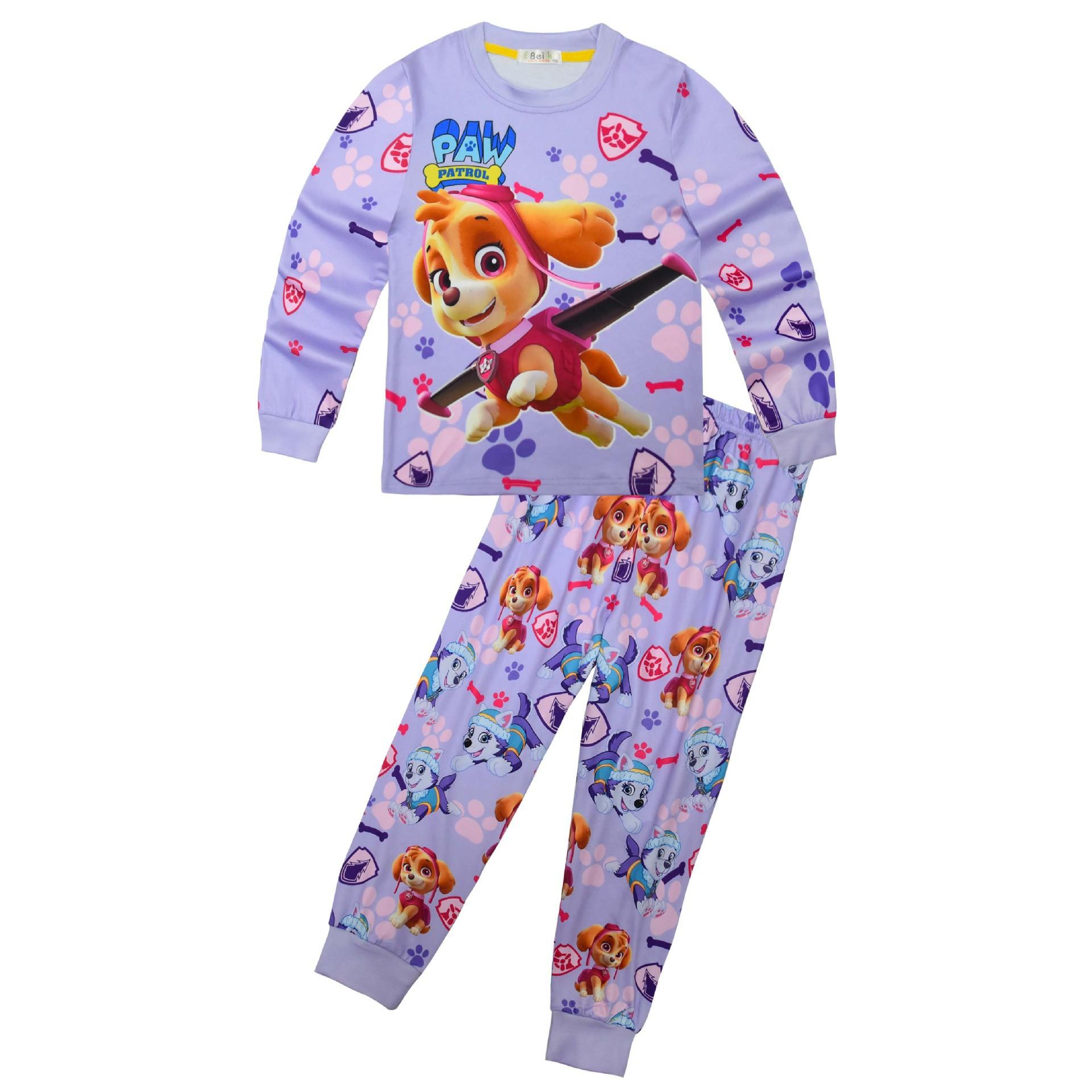 

Long-Sleeved Set, Digital Printing, Middle-Aged And Older Children S Loungewear Long-Sleeved + Pants Set 7933 100