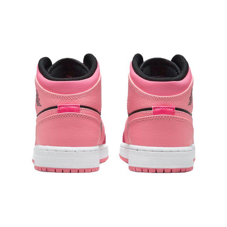 Air Jordan 1 Mid GS Coral Chalk Detské tenisky Ružová Rush-Ružová Čierna 554725-662