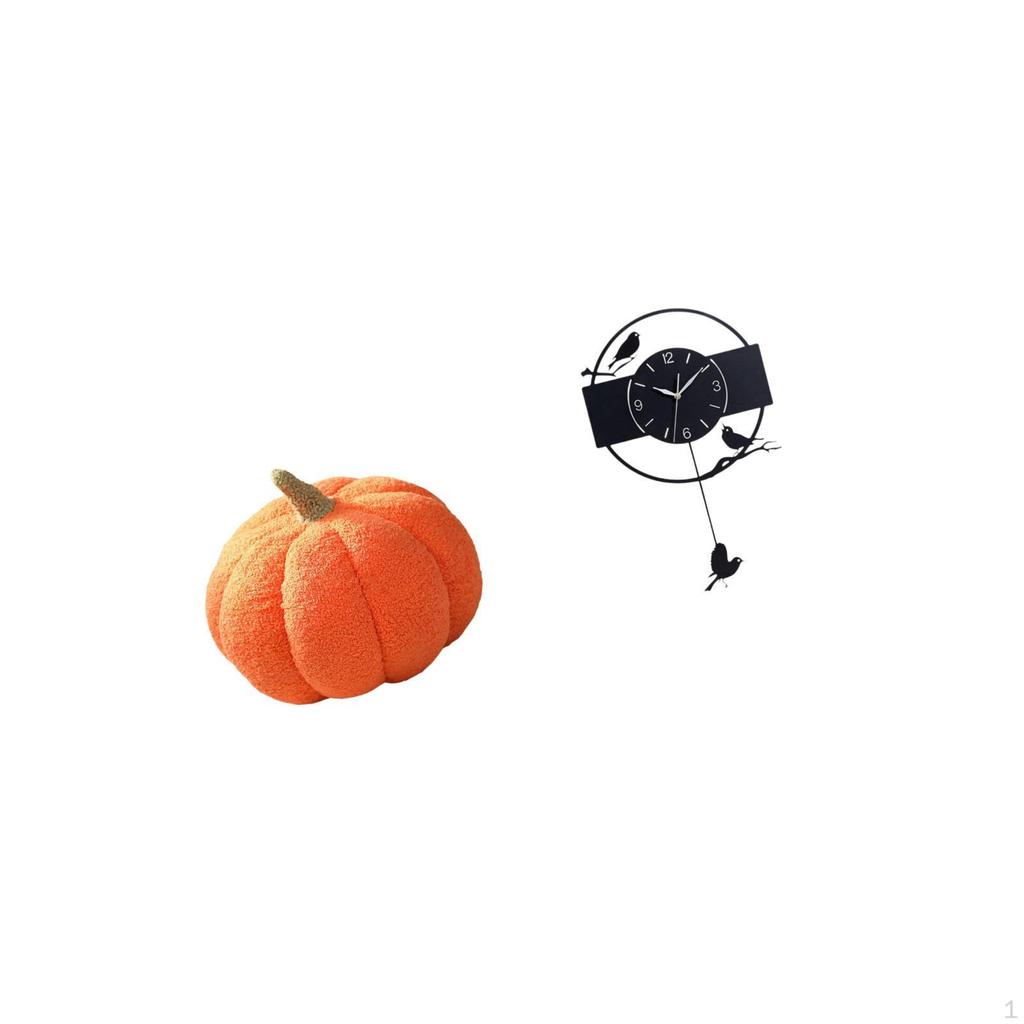 Halloween Pumpkin Cushion Bird Wall Clock Minimalist Art Ornament Acrylic Decorative Sofa Pillow