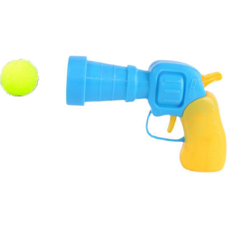 Interactive Cat Teaser Gun: Silent Plush Ball Launcher with High-Elastic Wool Balls