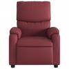 Recliner Chair Burgundy Synthetic Leather