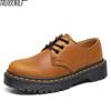 Martin boots first layer 1 low-top small leather shoes women's leather Crazy Horse brown large size short boots round head men's break