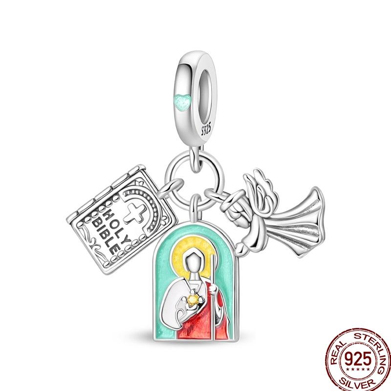 Copper Devil'S Eye Fatima Hand Charms Beads Tarot Cards Pendant Fit Original Bracelet Women Diy Jewelry Accessories