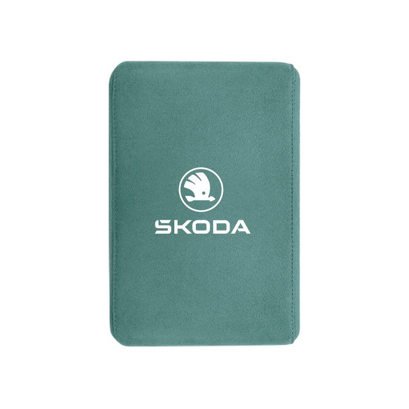 Car Armrest Box Pad Suede Handrail Increase Height Mat For Skoda Octavia A5 Mk3 Fabia Kamiq Kodiaq Karoq Rapid Yeti Superb ScalaTN3