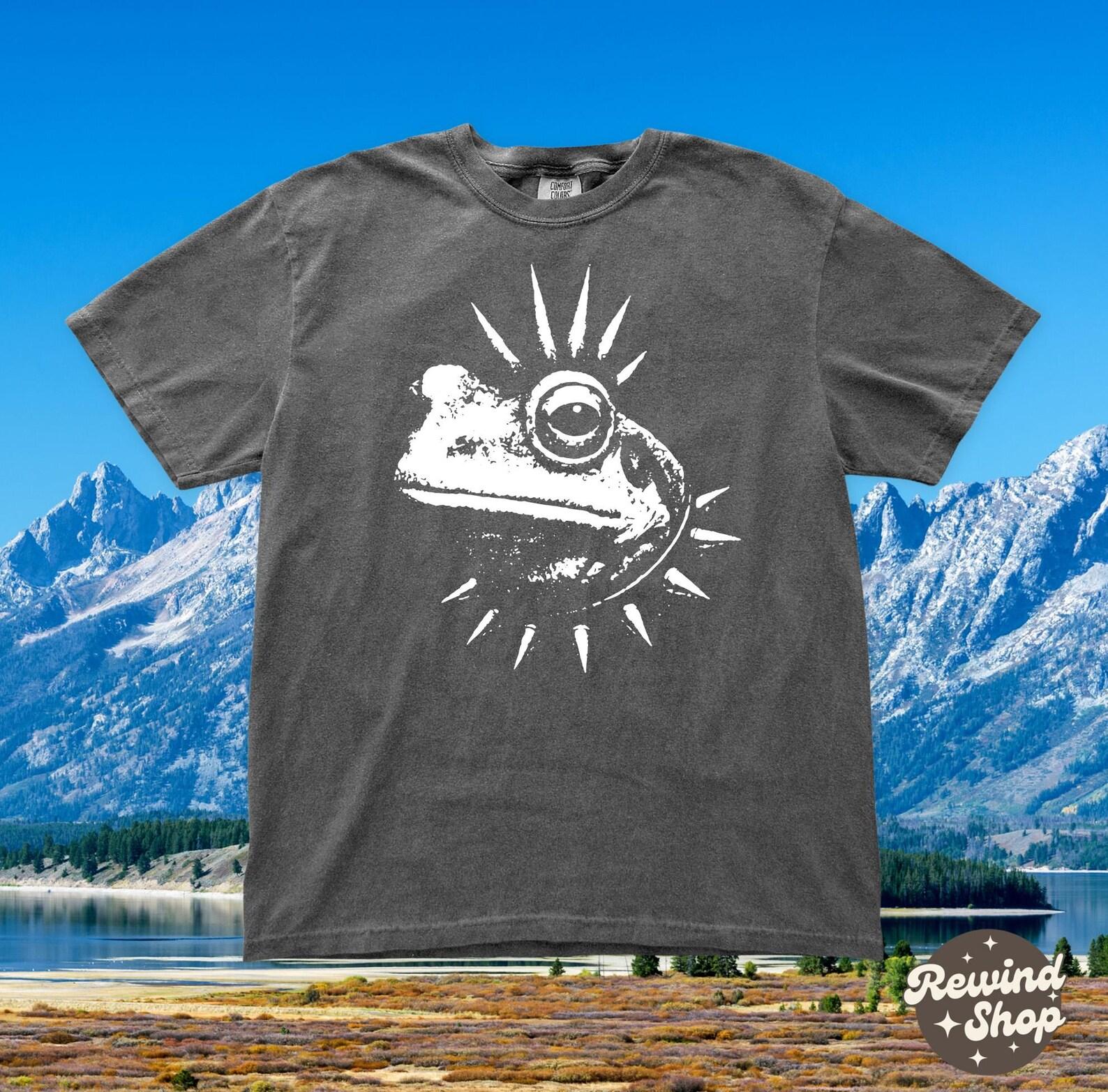 Punk Frog Comfort Colors Tshirt - Weird Brainrot Shirt - Vintage Toad Graphic Tee Goblincore XL