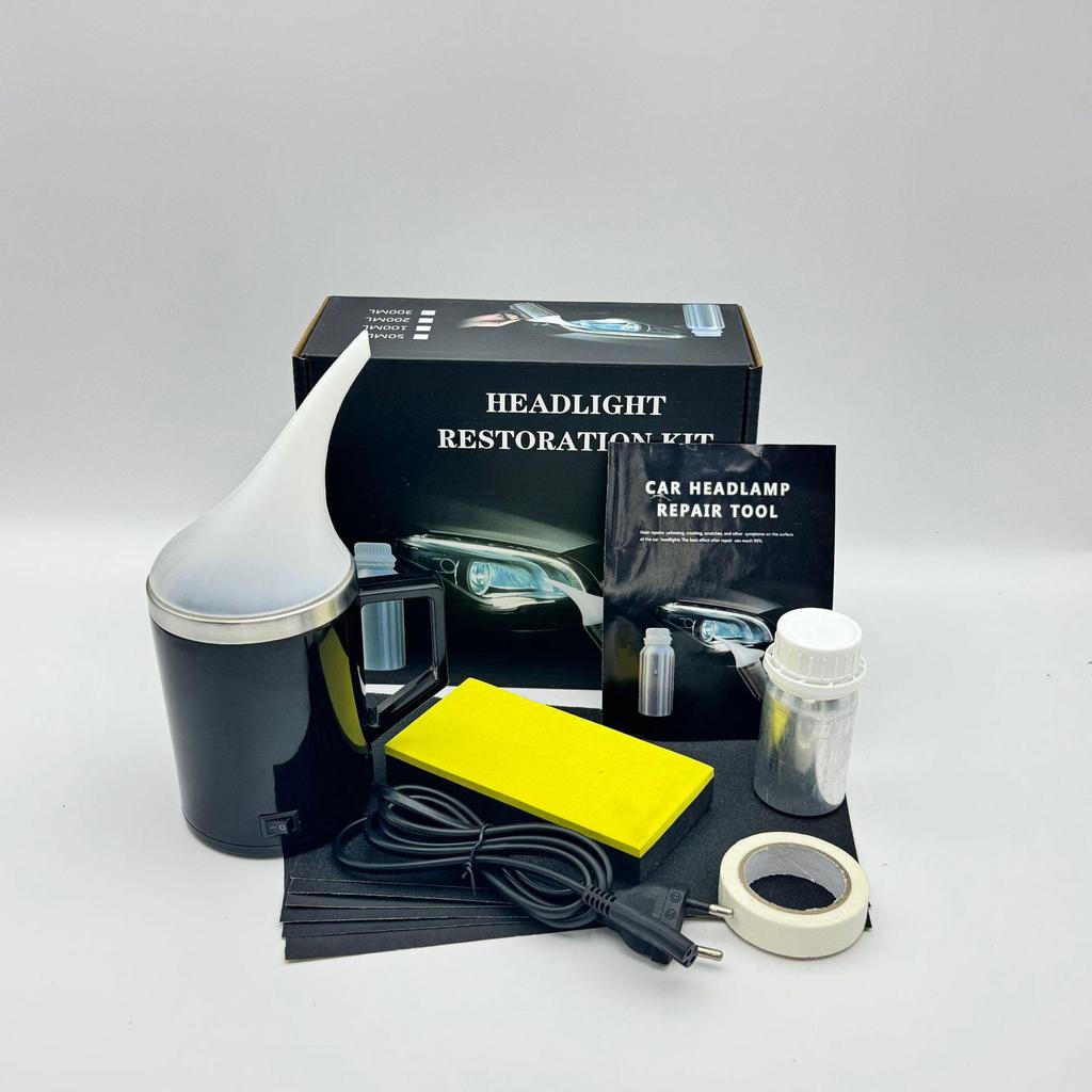 Car Headlight Refurbishing Kit with Liquid Atomizing Cup