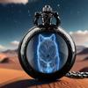 Color Pattern Medium Pocket Watch Retro Flip Decorative Necklace Watch Personality Trend Male and Female Students Quartz Watch