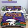 3Pcs Snoopy'S Halloween Adventure Bedding Set Quilt Cover Pillowcase Home Christmas Halloween Gift 1 Duvet Cover 2 Pillowcase S1481
