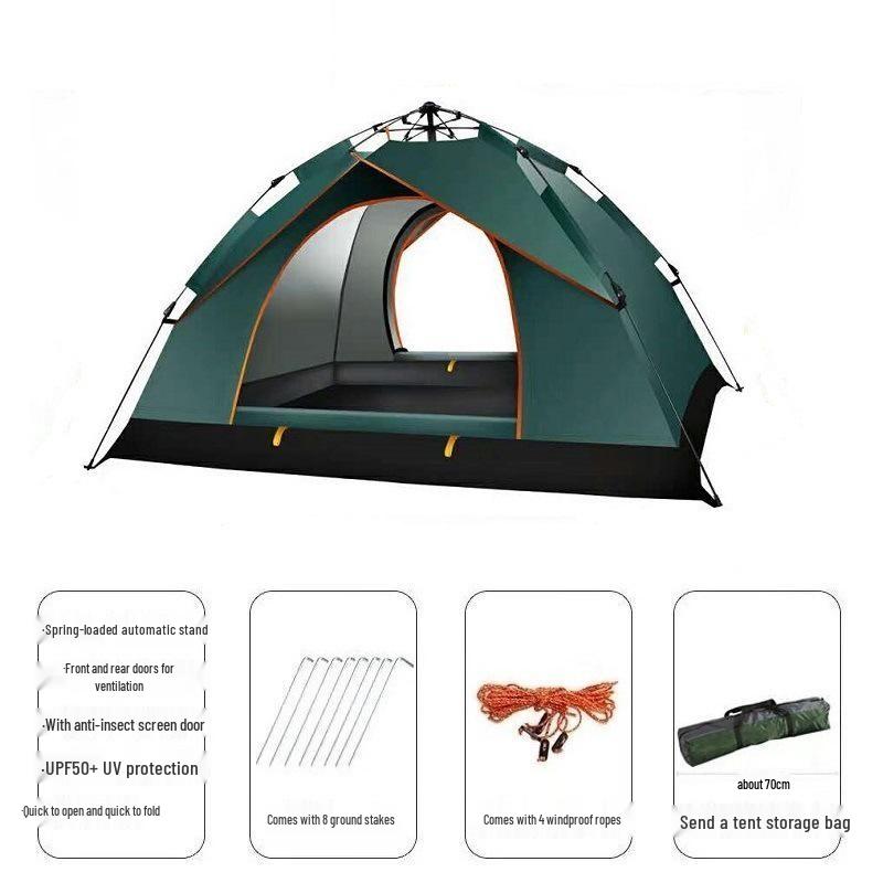 Tenda da campeggio automatica pop-up impermeabile: Attrezzatura Pieghevole Portatile per Uso Esterno/Interno