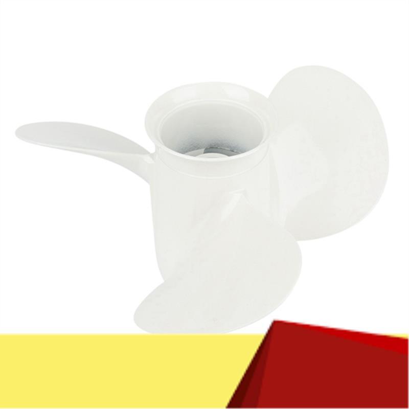 1 Stück 664-45952-00-EL 9 7/8 X 14 Aluminium Boots Außenborder Propeller Weiß Aluminiumlegierung Für Yamaha 20-30HP-M53K