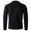 Men's Fleece-Lined Half-Zip Stand-Up Collar Knit Pullover for Autumn/Winter