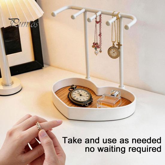 Jewelry Box for Long And Short Necklaces Organizer Stand, Love Partition Tray Design, Non-Slip Wear-Resistant Multi-Hanging Hanger, Necklace
