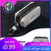 For Car Logo Unisex Portable Wallet Suede Leather Material For Alfa Romeo Giulietta 159 147 156 166 Mito Giulia GT St TJ0