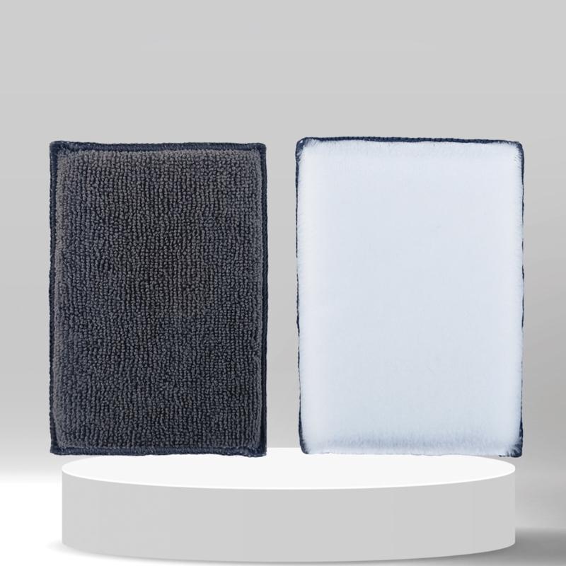 Long Lasting Microfiber Nylon Sponge Block 3X Absorbency High Durability Scrubbing Pad For Kitchen Bathroom Car Cleaning