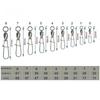 10Pcs Stainless Steel Fishing Connector Bearing Rolling Swivel with Snap Pins