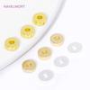 18K Gold Plated 3/4/6mm Round Smooth Spacer Beads,Separator For Beads,Brass Bracelet Beads For Jewelry Making, DIY Accessories