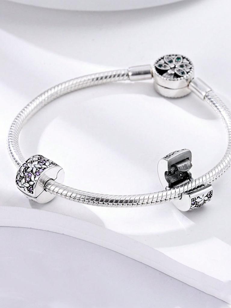 Flower Clips And Spacersbeads Charm Copper Plated Fit Charms Copperoriginal Bracelet For Jewelry Making Diy Charm