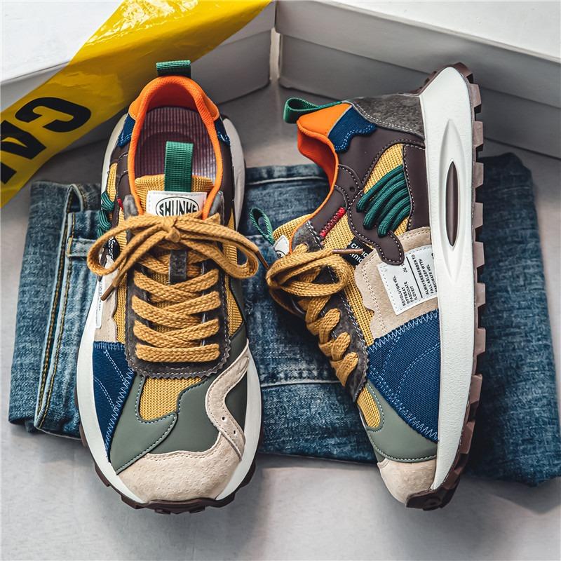 Autumn Men's New Lightweight Platform Sports Shoes Men's Trend Versatile Low-top Casual Board Shoes