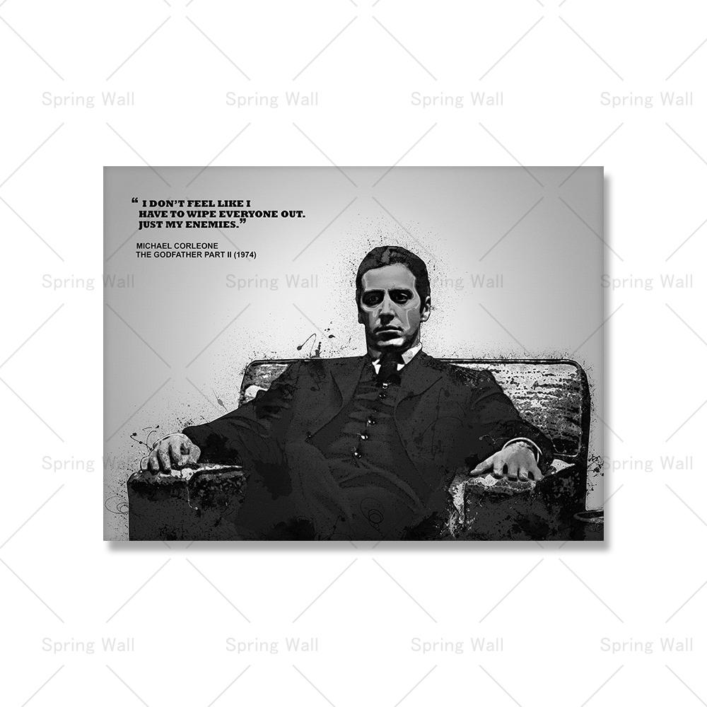 Классические постеры с фильмами «Крестный отец» и принты, художественные холсты, декоративные стены, Дон Вито Корлеоне, Майкл Корлеоне, картина, декор для комнаты 21x30cm No Framed