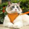 Cat Chest Harness Reflective Vest TypeAnti-breakaway Cat Walking LeashAdjustable Breathable Pet Chest Harness