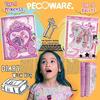 PECOWARE Journal with Lock, Ballet Pattern, Pink, Pecowear Stationery, Diary, Planner, Notebook, Kids, Girls, Birthday Gift