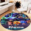 Custom Name Super Monsters Printed Round Rug Carpet Chair Rug Area Rug Entryway Doormats,for Office Chair Living Room Bedroom Kitchen Room.