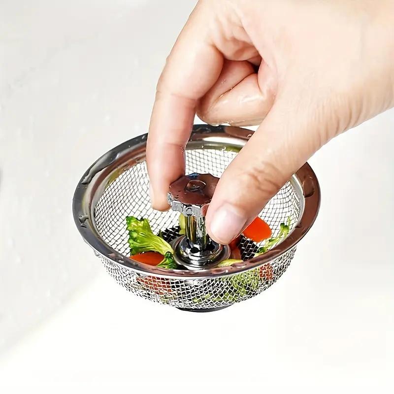 1Pc Stainless Steel Kitchen Sink Strainer Mesh Drain Filter Anti-Clog Waste Residue and Odor Suitable for Bathrooms Washroom