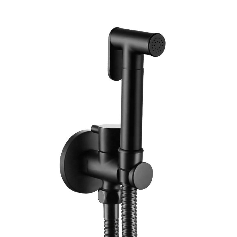 Zinklegierung Shattaf Bidet-Sprühgerät Set Hochdruck Handheld Wandmontiert Vertikaler Sprüh Toilettensprühgerät Badezimmerreinigung