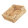 Eco Friendly Water Hyacinth Decorative Napkin Tray Handmade Storage Basket For Kitchen Bathroom Living Room