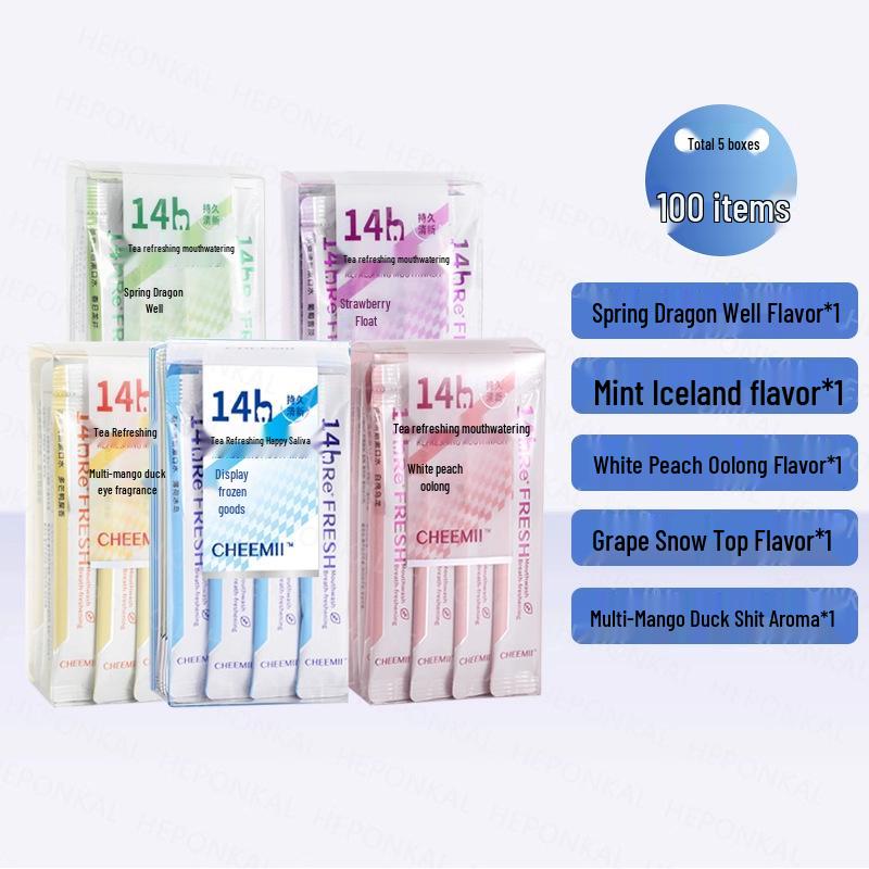 

Одноразовые Портативные Чайные Полоски для Ополаскивания Рта для Свежего Дыхания - Длительная Свежесть Дыхания, Бесплатная Доставка для Новичков