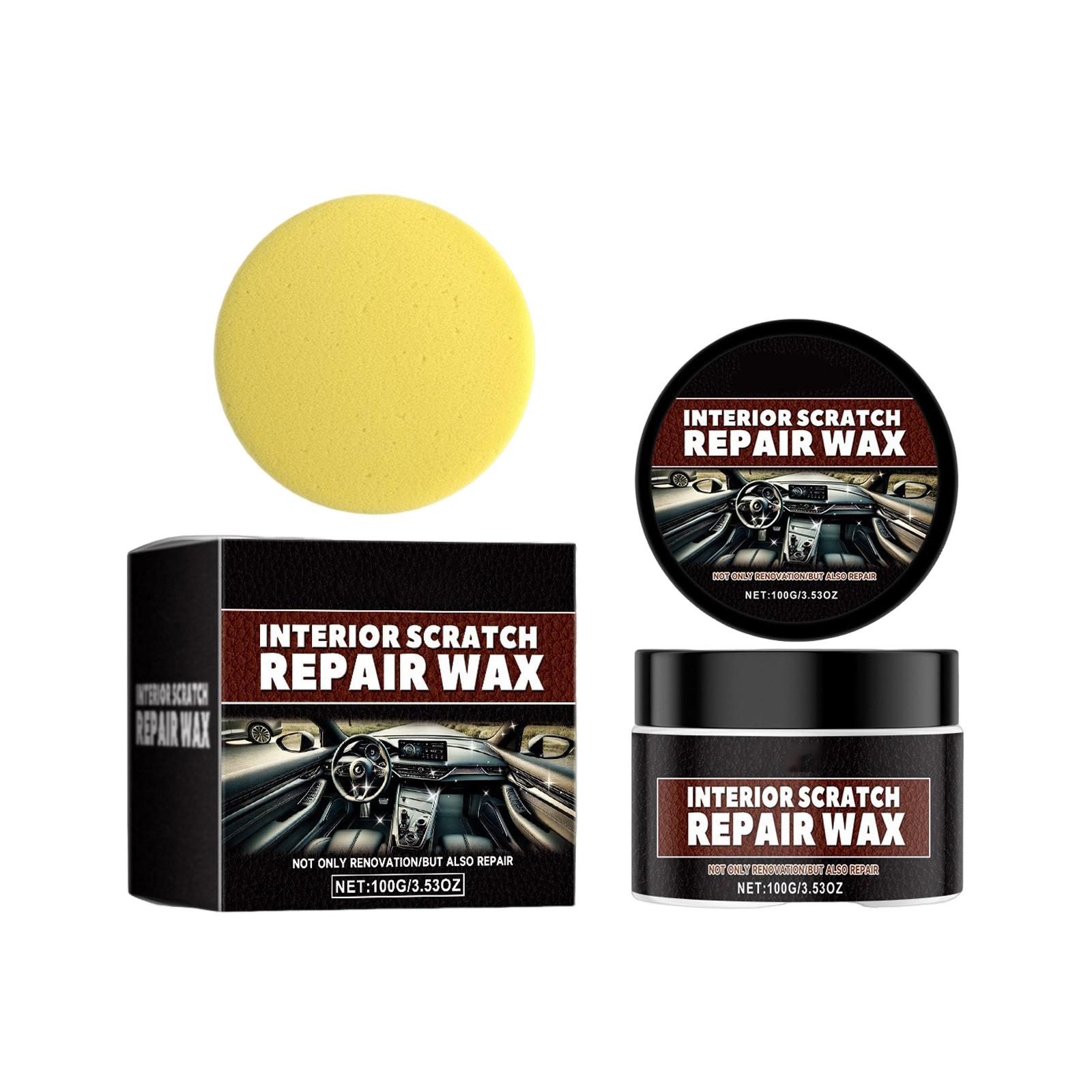 

Car Dashboard Restorer 100g/3.53oz Scratch Repair Paste Universal Car Interior Scratch Remover with Sponge Polishing Wax